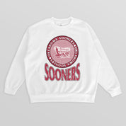 OKLAHOMA SOONERS ENDZONE PREMIUM FLEECE DROP SHOULDER CREWNECK PULLOVER