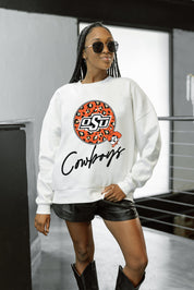 OKLAHOMA STATE COWBOYS WILD BREAKTHROUGH PREMIUM FLEECE CREWNECK PULLOVER