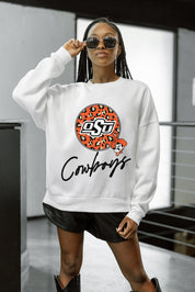 OKLAHOMA STATE COWBOYS WILD BREAKTHROUGH PREMIUM FLEECE CREWNECK PULLOVER