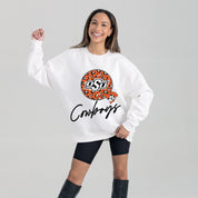 OKLAHOMA STATE COWBOYS WILD BREAKTHROUGH PREMIUM FLEECE CREWNECK PULLOVER