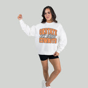 OKLAHOMA STATE COWBOYS FADED FORMATION PREMIUM FLEECE DROP SHOULDER CREWNECK PULLOVER