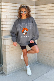 OKLAHOMA STATE COWBOYS RISING STAR PREMIUM FLEECE CREWNECK PULLOVER