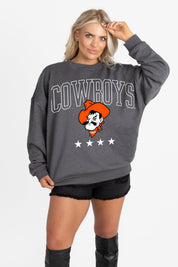 OKLAHOMA STATE COWBOYS RISING STAR PREMIUM FLEECE CREWNECK PULLOVER