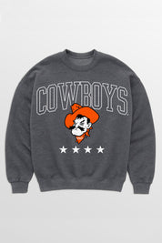 OKLAHOMA STATE COWBOYS RISING STAR PREMIUM FLEECE CREWNECK PULLOVER