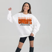 OKLAHOMA STATE COWBOYS ALUMNI ERA PREMIUM DROP SHOULDER FLEECE CREWNECK PULLOVER