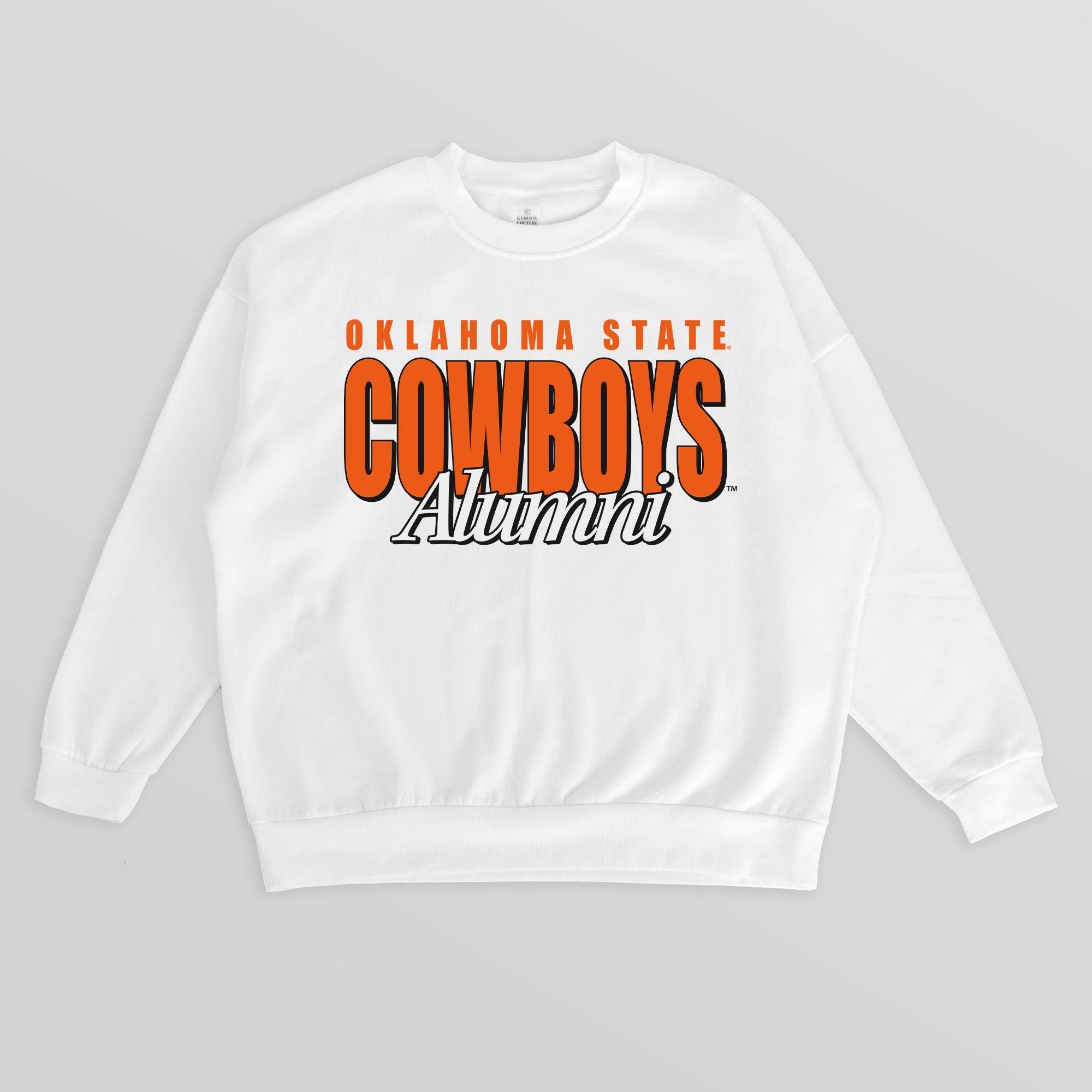 OKLAHOMA STATE COWBOYS ALUMNI ERA PREMIUM DROP SHOULDER FLEECE CREWNECK PULLOVER
