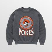 OKLAHOMA STATE COWBOYS SATURDAY SEAL PREMIUM FLEECE DROP SHOULDER CREWNECK PULLOVER