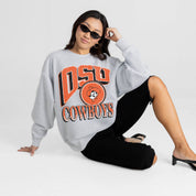 OKLAHOMA STATE COWBOYS GAME ON PREMIUM FLEECE DROP SHOULDER CREWNECK PULLOVER