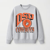 OKLAHOMA STATE COWBOYS GAME ON PREMIUM FLEECE DROP SHOULDER CREWNECK PULLOVER