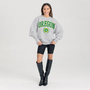OREGON DUCKS TRADITION REFINED PREMIUM FLEECE CREWNECK PULLOVER