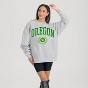OREGON DUCKS TRADITION REFINED PREMIUM FLEECE CREWNECK PULLOVER