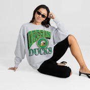 OREGON DUCKS GAME ON PREMIUM FLEECE DROP SHOULDER CREWNECK PULLOVER