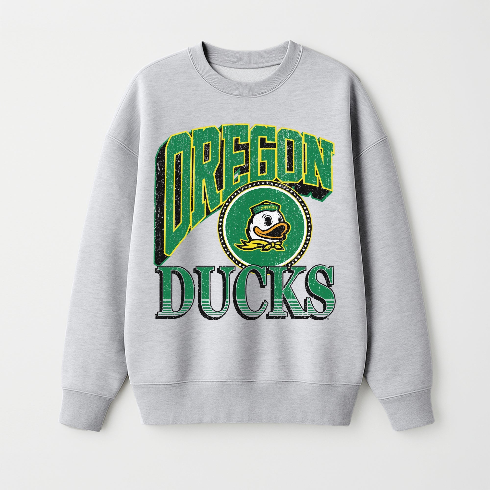 OREGON DUCKS GAME ON PREMIUM FLEECE DROP SHOULDER CREWNECK PULLOVER