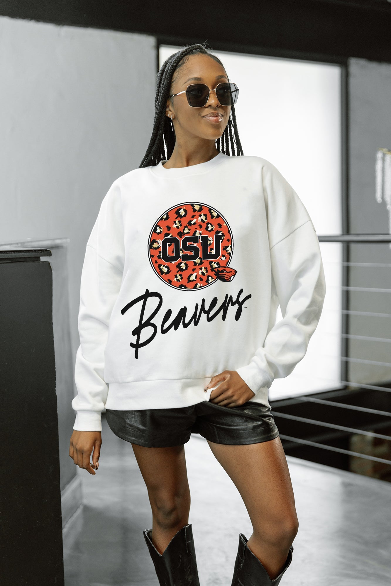 OREGON STATE BEAVERS WILD BREAKTHROUGH PREMIUM FLEECE CREWNECK PULLOVER