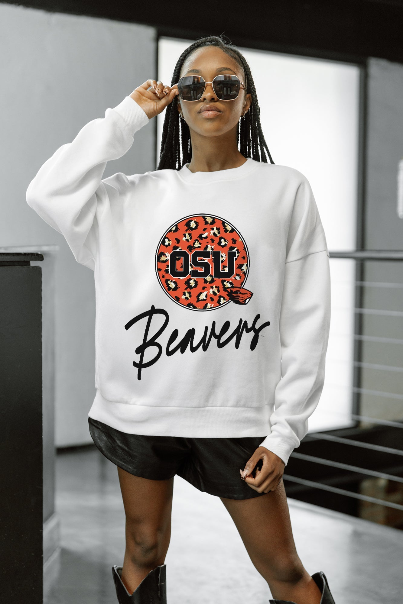OREGON STATE BEAVERS WILD BREAKTHROUGH PREMIUM FLEECE CREWNECK PULLOVER