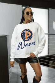 PEPPERDINE WAVES WILD BREAKTHROUGH PREMIUM FLEECE CREWNECK PULLOVER
