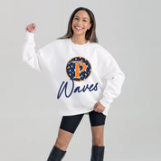 PEPPERDINE WAVES WILD BREAKTHROUGH PREMIUM FLEECE CREWNECK PULLOVER