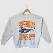PEPPERDINE WAVES PENNANT PRIDE PREMIUM FLEECE DROP SHOULDER CREWNECK PULLOVER