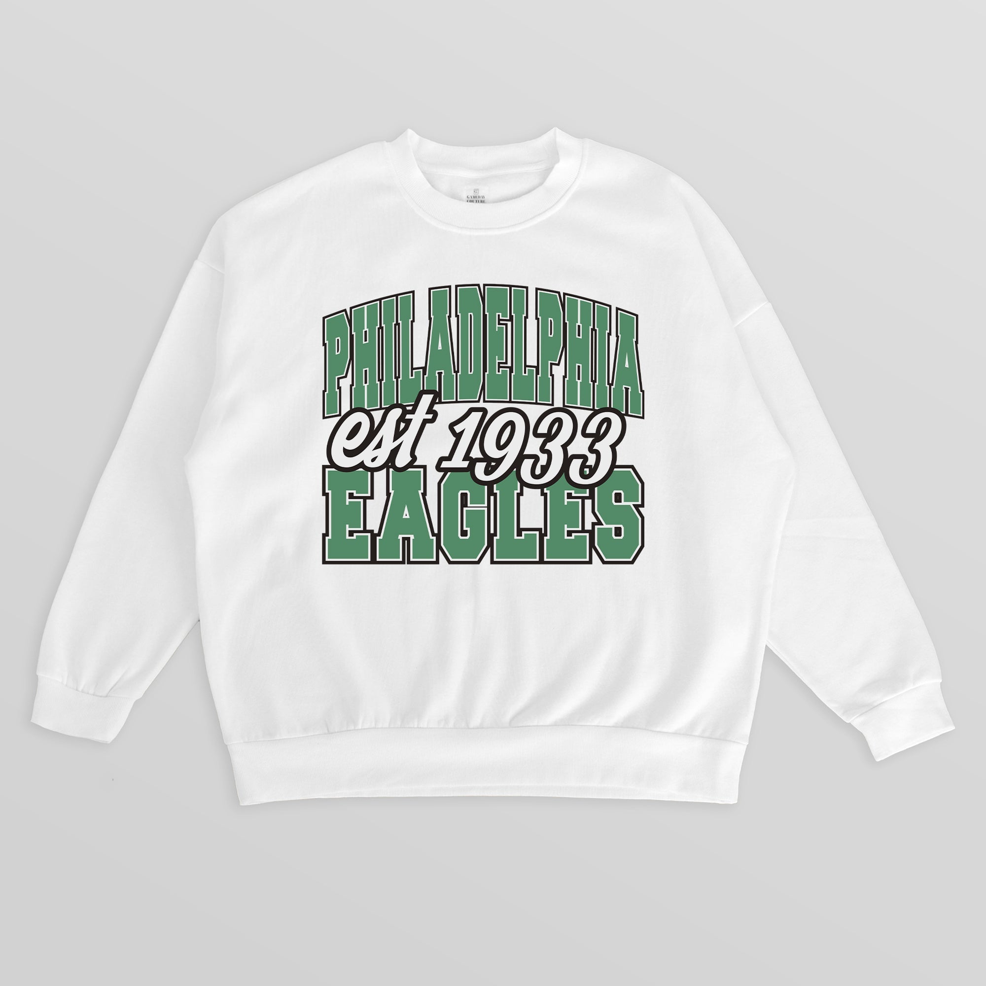 PHILADELPHIA EAGLES FADED FORMATION PREMIUM FLEECE CREWNECK PULLOVER
