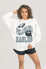 PHILADELPHIA EAGLES HARD EARNED PREMIUM FLEECE CREWNECK PULLOVER