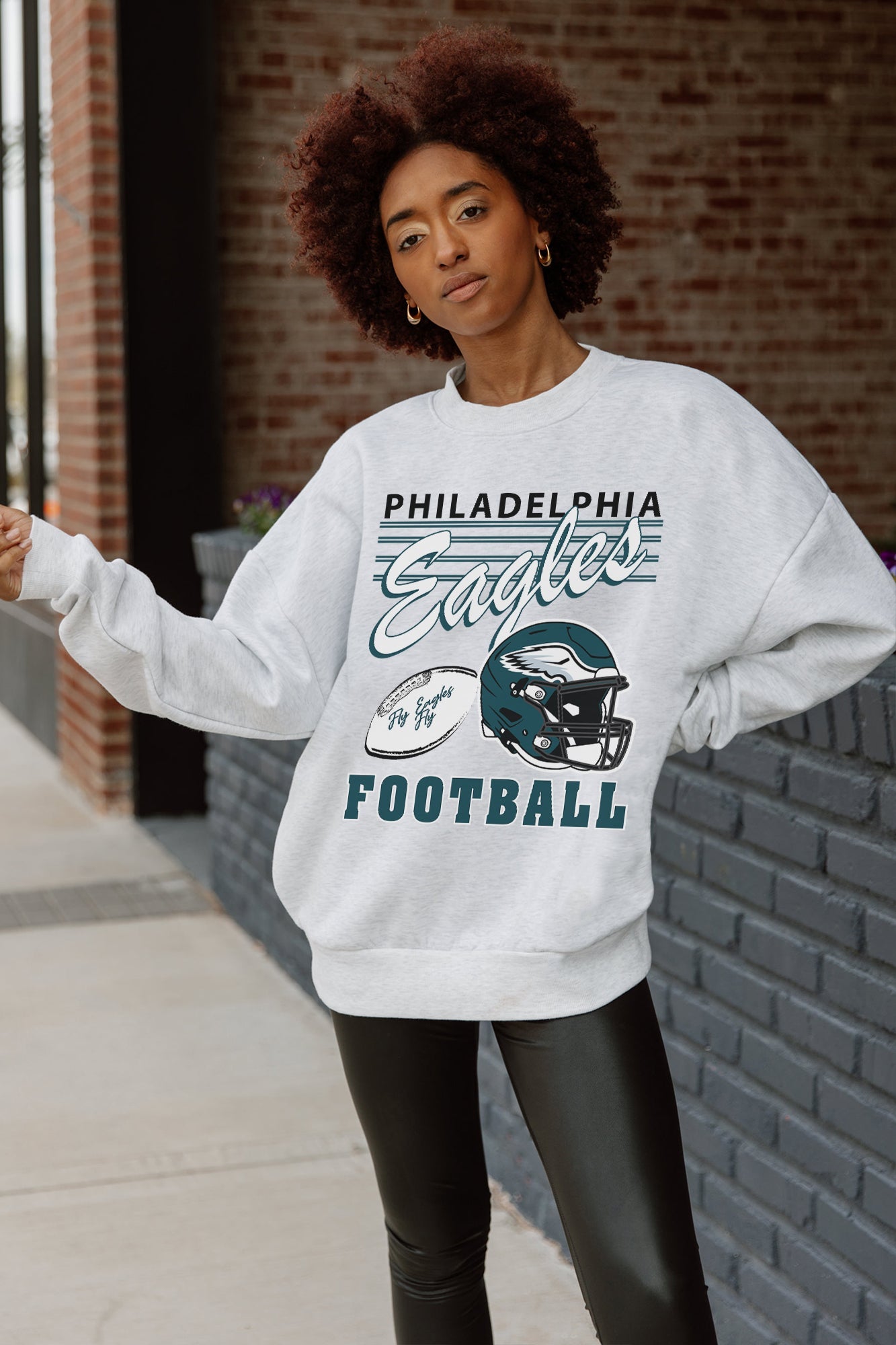 PHILADELPHIA EAGLES HOME TURF PREMIUM FLEECE CREWNECK PULLOVER