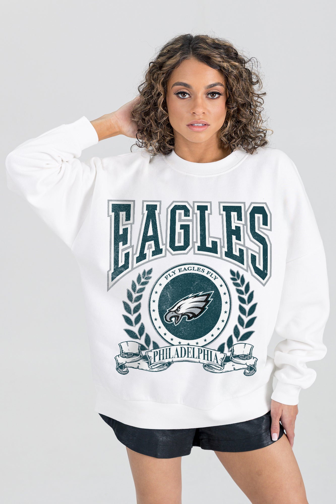 PHILADELPHIA EAGLES STAY COOL PREMIUM FLEECE CREWNECK PULLOVER