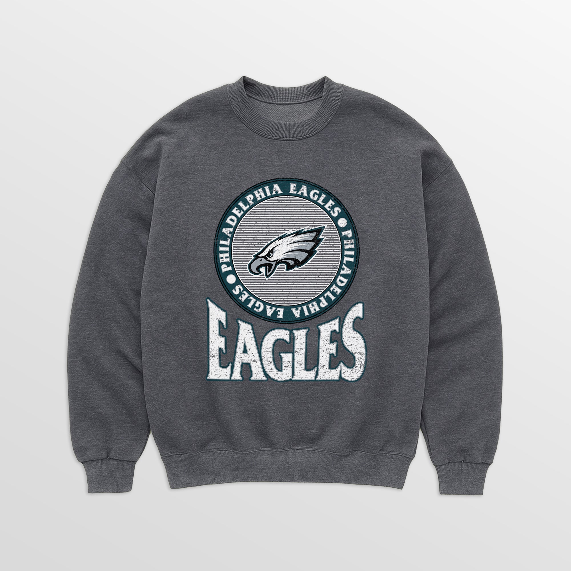 PHILADELPHIA EAGLES SATURDAY SEAL PREMIUM FLEECE DROP SHOULDER CREWNECK PULLOVER