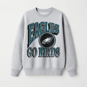 PHILADELPHIA EAGLES GAME ON PREMIUM FLEECE DROP SHOULDER CREWNECK PULLOVER