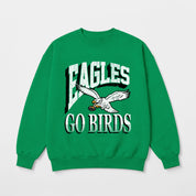 PHILADELPHIA EAGLES MAIN CHARACTER PREMIUM FLEECE DROP SHOULDER CREWNECK PULLOVER