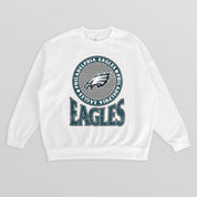 PHILADELPHIA EAGLES ENDZONE PREMIUM FLEECE DROP SHOULDER CREWNECK PULLOVER