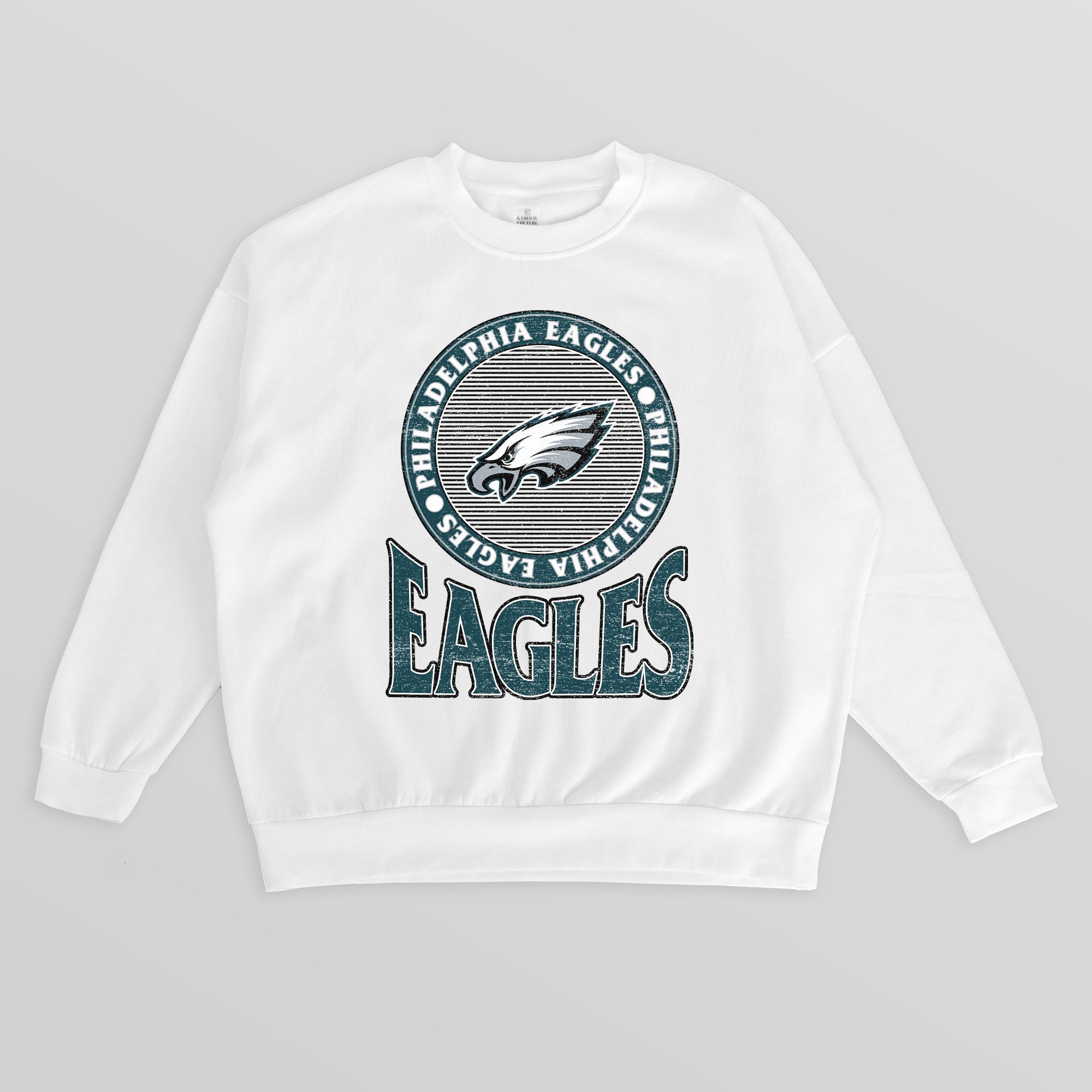 PHILADELPHIA EAGLES ENDZONE PREMIUM FLEECE DROP SHOULDER CREWNECK PULLOVER