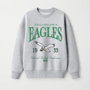 PHILADELPHIA EAGLES INSTANT CLASSIC PREMIUM FLEECE DROP SHOULDER CREWNECK PULLOVER