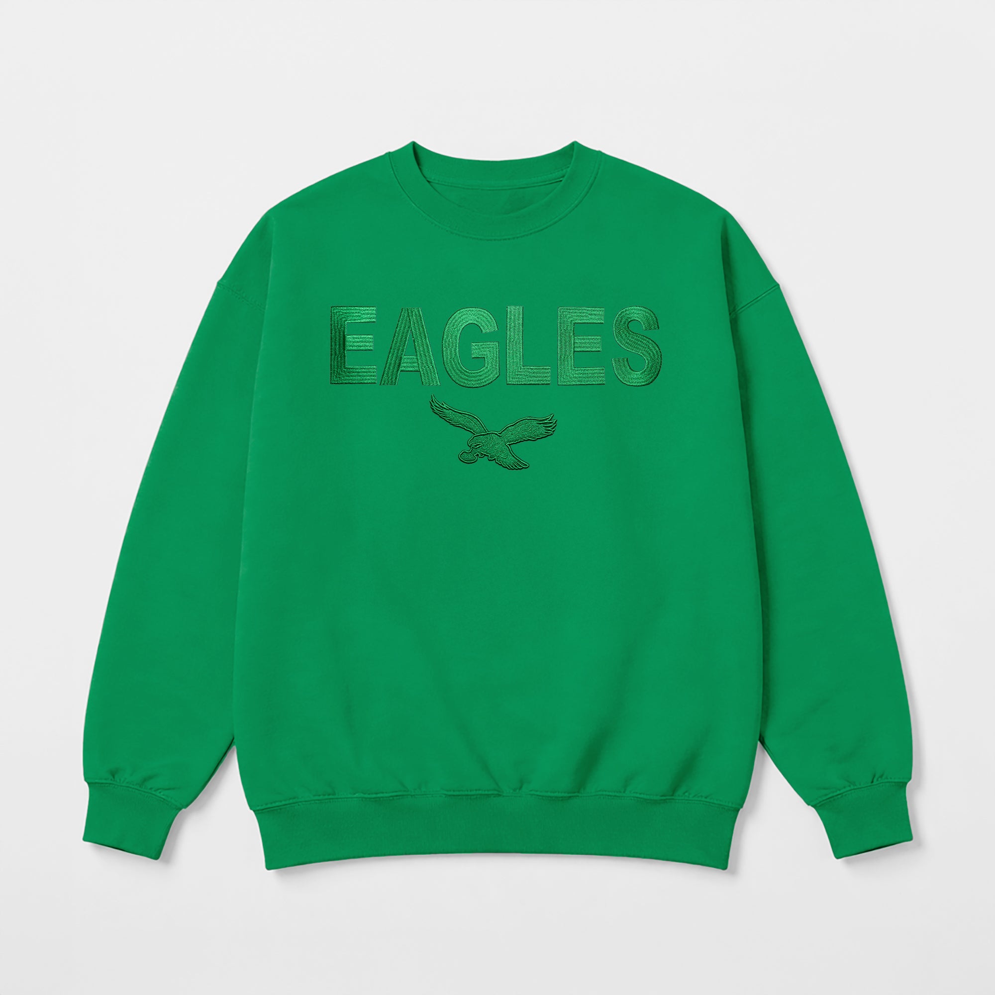 PHILADELPHIA EAGLES ELITE ERA EMBROIDERED PREMIUM FLEECE CREWNECK