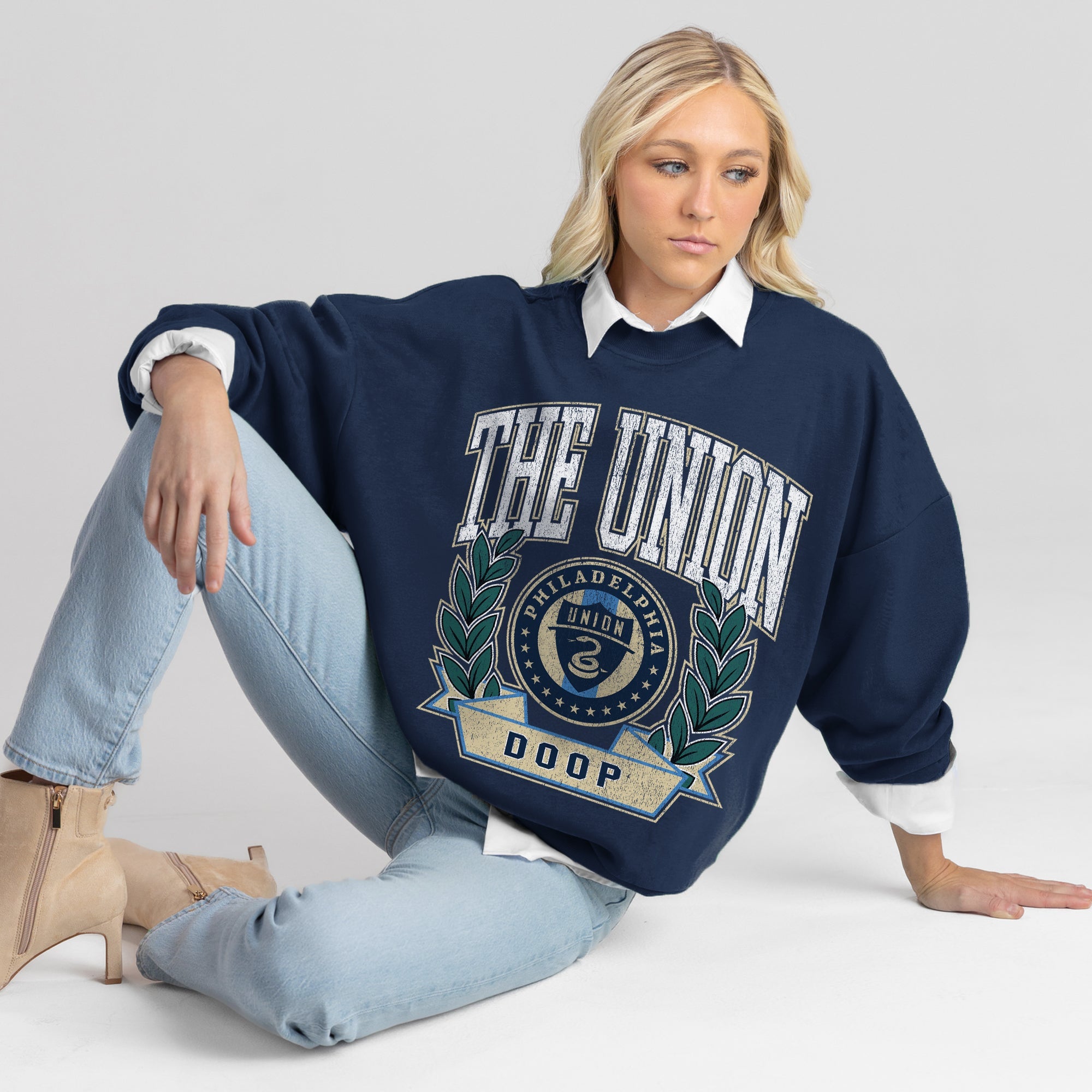 PHILADELPHIA UNION CLASSIC ARCHIVES PREMIUM FLEECE DROP SHOULDER CREWNECK PULLOVER
