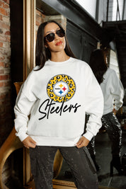 PITTSBURGH STEELERS WILD BREAKTHROUGH PREMIUM FLEECE CREWNECK PULLOVER
