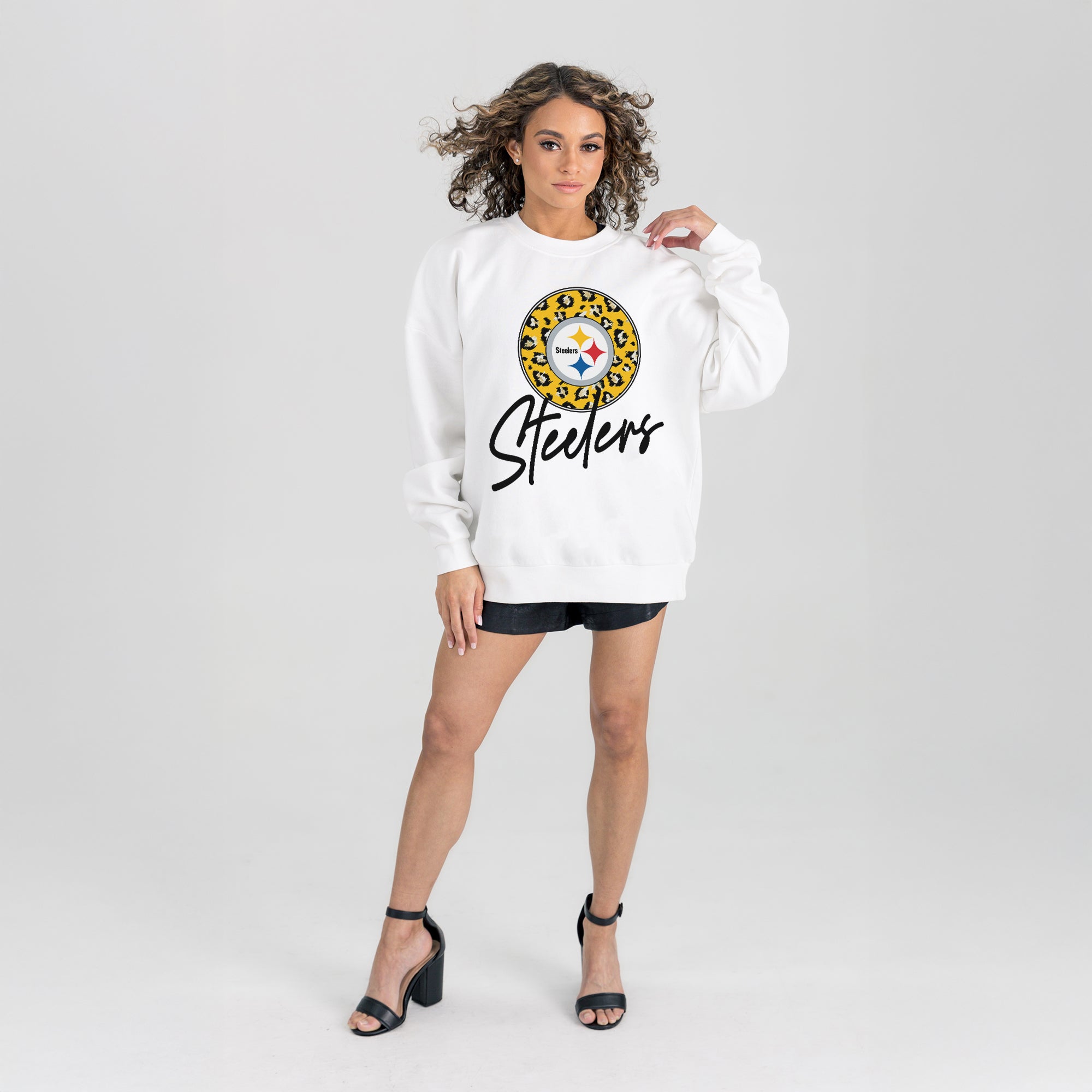 PITTSBURGH STEELERS WILD BREAKTHROUGH PREMIUM FLEECE CREWNECK PULLOVER