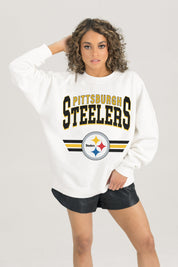 PITTSBURGH STEELERS SWIFT STRIKE PREMIUM FLEECE CREWNECK PULLOVER