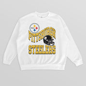 PITTSBURGH STEELERS HARD EARNED PREMIUM FLEECE CREWNECK PULLOVER