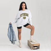 PITTSBURGH STEELERS TRADITION REFINED PREMIUM FLEECE CREWNECK PULLOVER