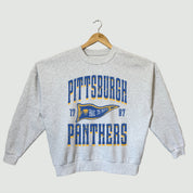 PITTSBURGH PANTHERS PENNANT PRIDE PREMIUM FLEECE DROP SHOULDER CREWNECK PULLOVER