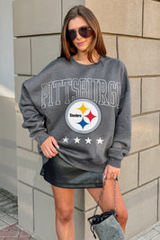 PITTSBURGH STEELERS RISING STAR PREMIUM FLEECE CREWNECK PULLOVER