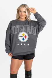 PITTSBURGH STEELERS RISING STAR PREMIUM FLEECE CREWNECK PULLOVER