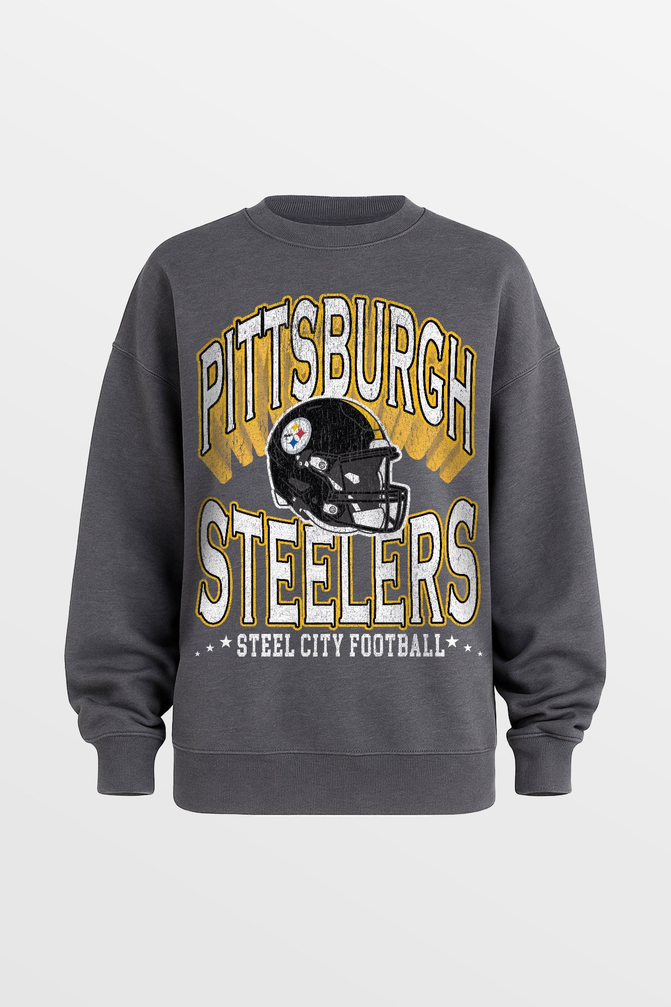 PITTSBURGH STEELERS STAY COOL PREMIUM FLEECE CREWNECK PULLOVER BY RANDI MAHOMES