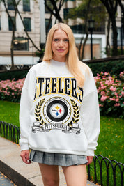 PITTSBURGH STEELERS STAY COOL PREMIUM FLEECE CREWNECK PULLOVER