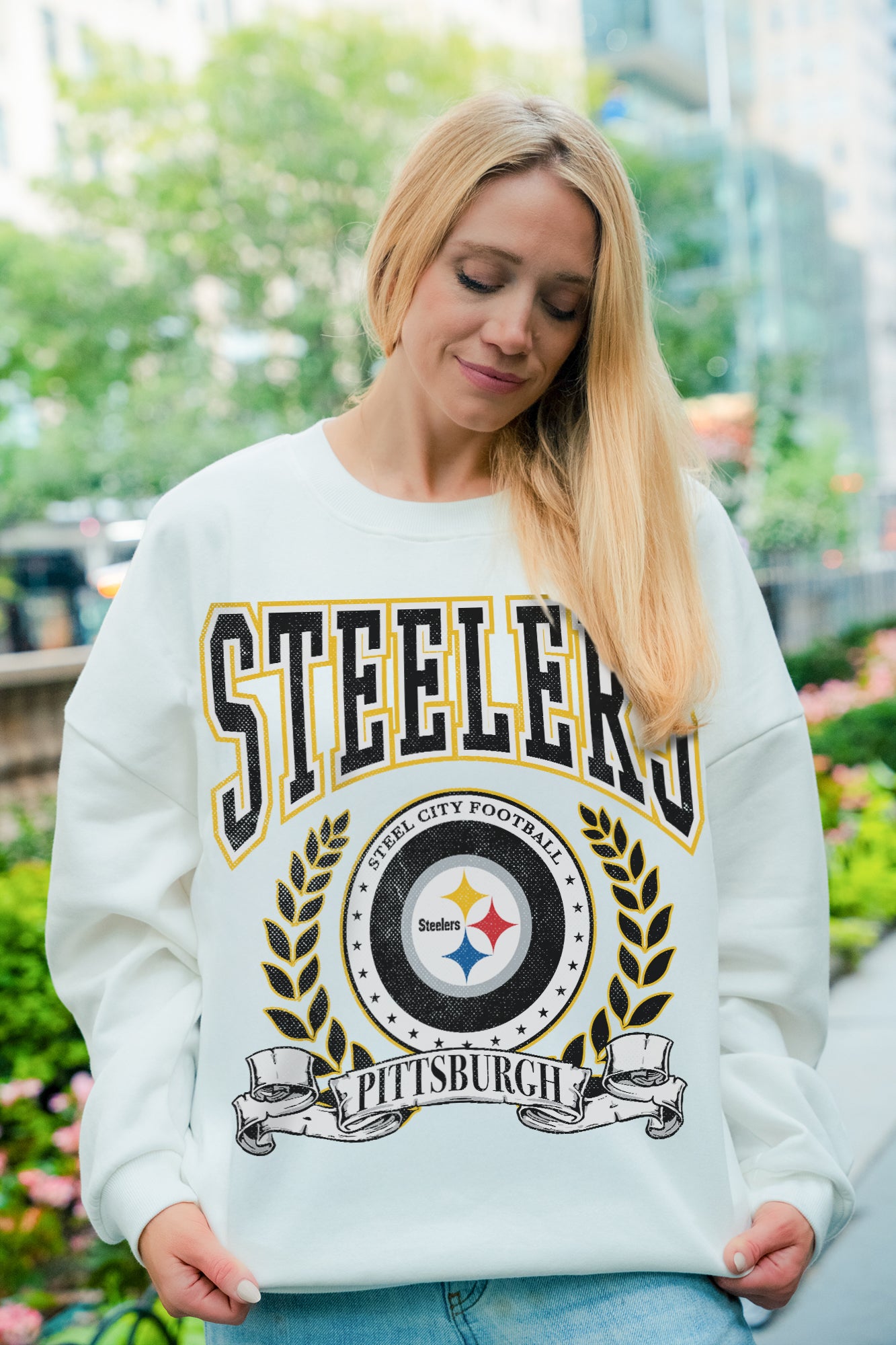 PITTSBURGH STEELERS STAY COOL PREMIUM FLEECE CREWNECK PULLOVER