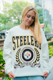 PITTSBURGH STEELERS STAY COOL PREMIUM FLEECE CREWNECK PULLOVER