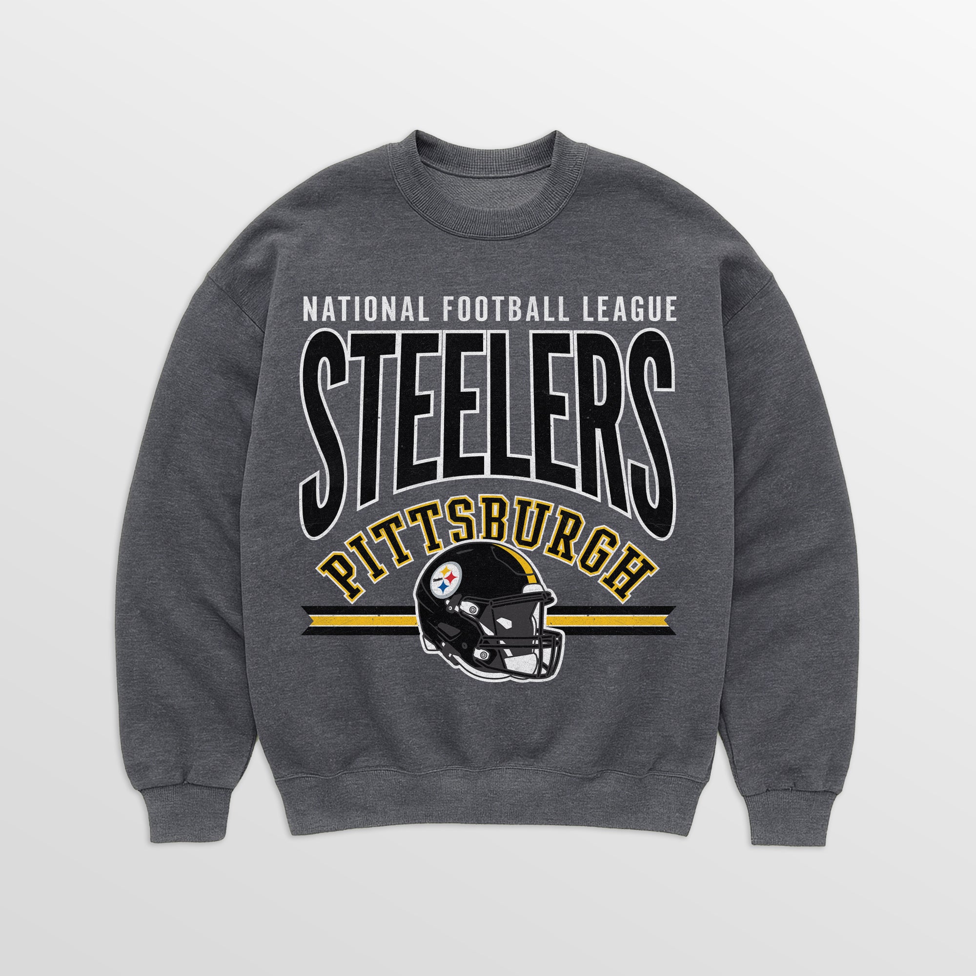 PITTSBURGH STEELERS KICKOFF CLASSIC PREMIUM FLEECE DROP SHOULDER CREWNECK PULLOVER
