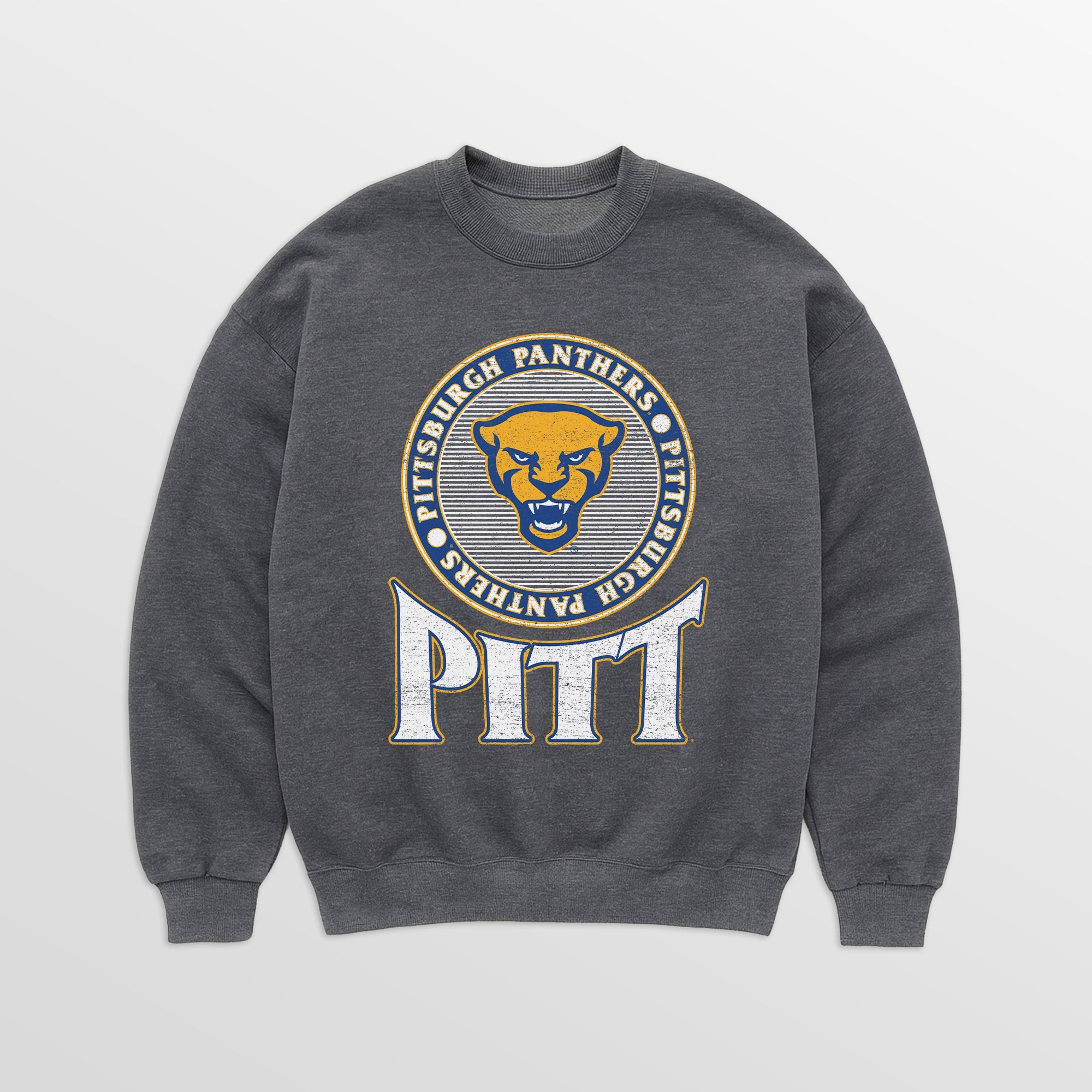 PITTSBURGH PANTHERS SATURDAY SEAL PREMIUM FLEECE DROP SHOULDER CREWNECK PULLOVER