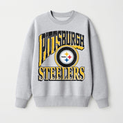 PITTSBURGH STEELERS GAME ON PREMIUM FLEECE DROP SHOULDER CREWNECK PULLOVER