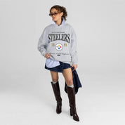 PITTSBURGH STEELERS INSTANT CLASSIC PREMIUM FLEECE DROP SHOULDER CREWNECK PULLOVER